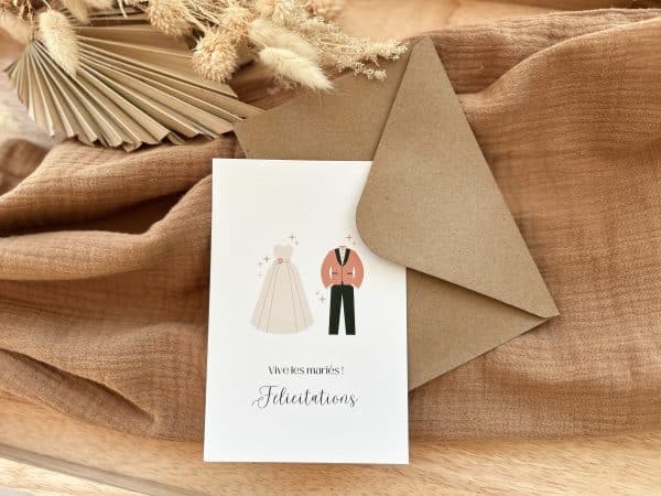 Carte de voeux - Félicitations mariage